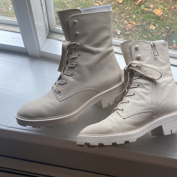 Dolce Vita Ivory Lottie Combat Boots - Picture 17 of 17